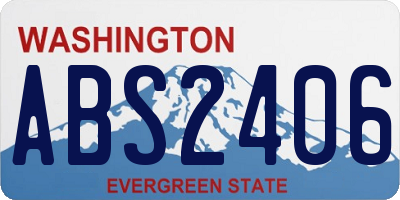 WA license plate ABS2406