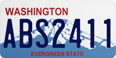 WA license plate ABS2411
