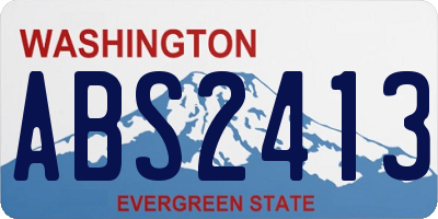WA license plate ABS2413