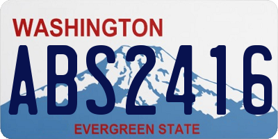 WA license plate ABS2416
