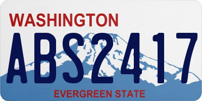 WA license plate ABS2417