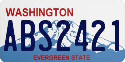 WA license plate ABS2421