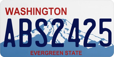 WA license plate ABS2425