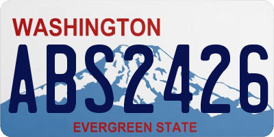 WA license plate ABS2426