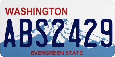WA license plate ABS2429