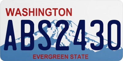 WA license plate ABS2430