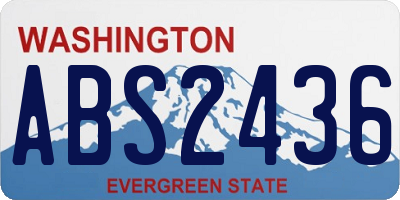 WA license plate ABS2436