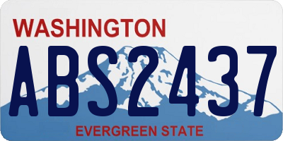 WA license plate ABS2437