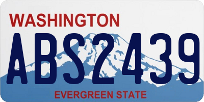WA license plate ABS2439