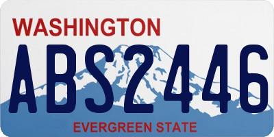 WA license plate ABS2446