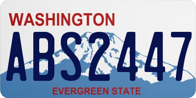 WA license plate ABS2447