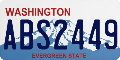 WA license plate ABS2449