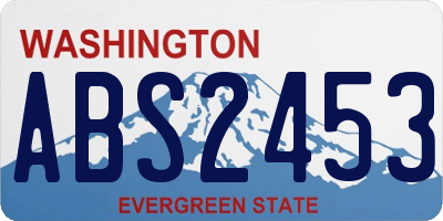 WA license plate ABS2453