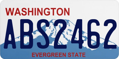 WA license plate ABS2462