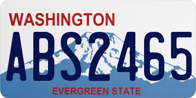 WA license plate ABS2465
