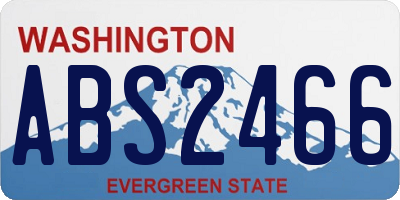 WA license plate ABS2466