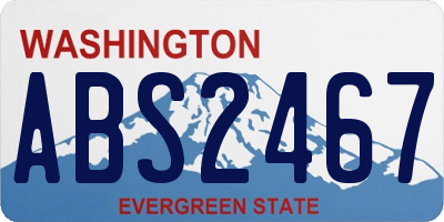 WA license plate ABS2467