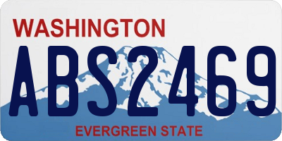 WA license plate ABS2469
