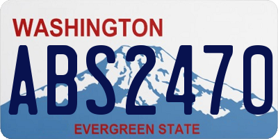 WA license plate ABS2470