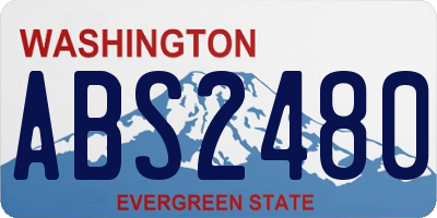 WA license plate ABS2480
