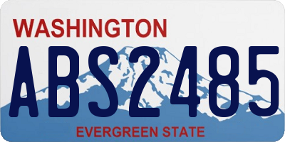 WA license plate ABS2485