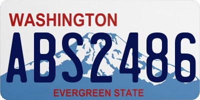 WA license plate ABS2486