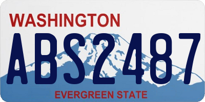 WA license plate ABS2487