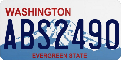 WA license plate ABS2490