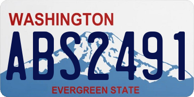 WA license plate ABS2491