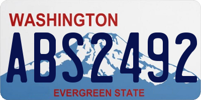 WA license plate ABS2492