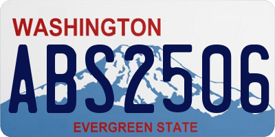 WA license plate ABS2506