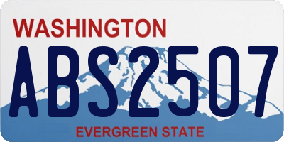 WA license plate ABS2507