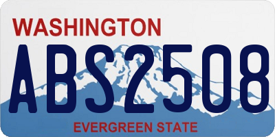 WA license plate ABS2508