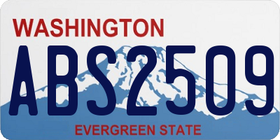 WA license plate ABS2509