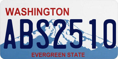 WA license plate ABS2510