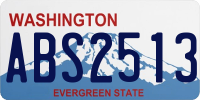 WA license plate ABS2513