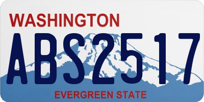 WA license plate ABS2517