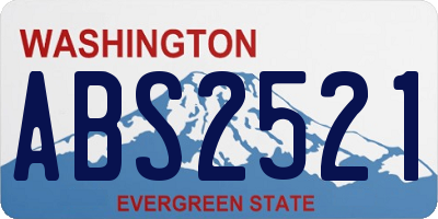 WA license plate ABS2521