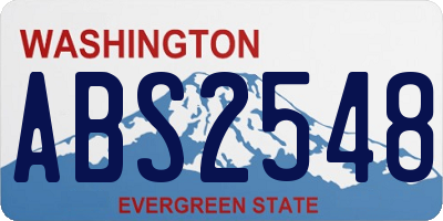 WA license plate ABS2548