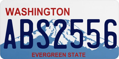WA license plate ABS2556