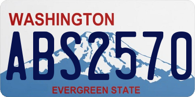 WA license plate ABS2570