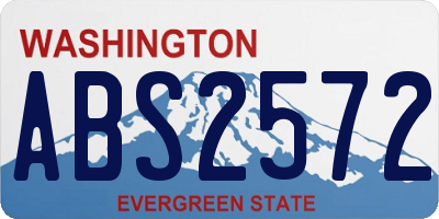 WA license plate ABS2572
