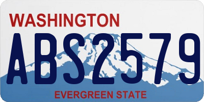 WA license plate ABS2579