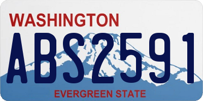 WA license plate ABS2591
