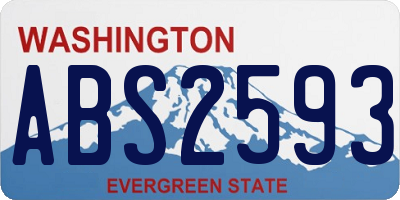 WA license plate ABS2593