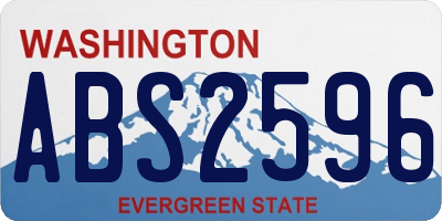 WA license plate ABS2596