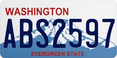 WA license plate ABS2597