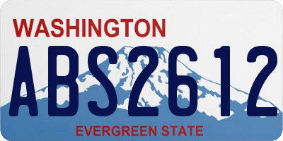 WA license plate ABS2612