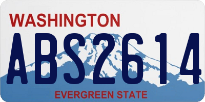 WA license plate ABS2614