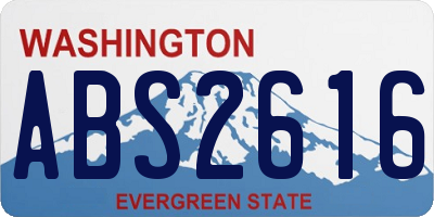 WA license plate ABS2616